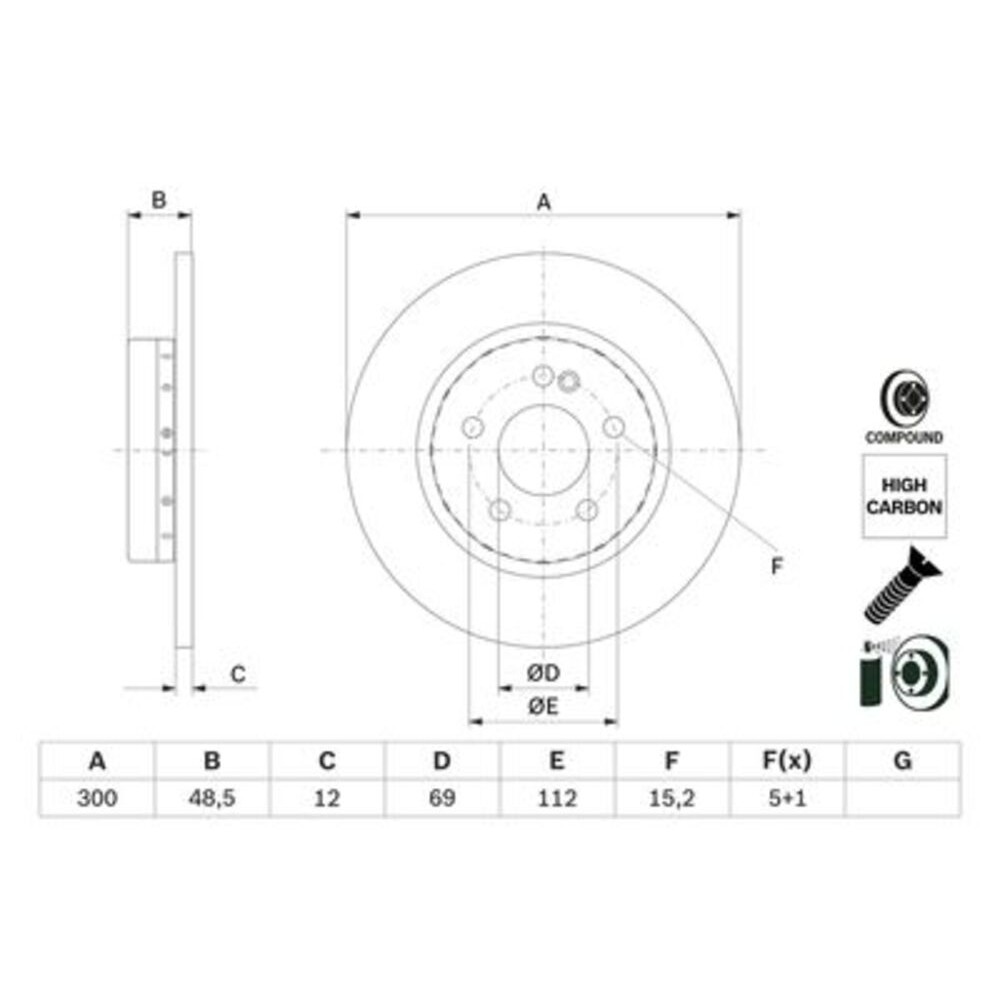 Image for Bosch Brake disc BD3001