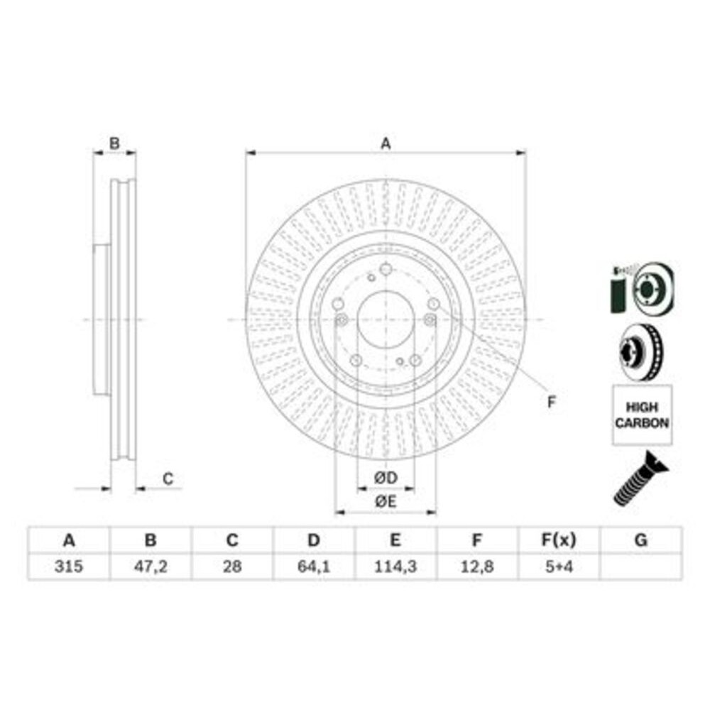 Image for Bosch Brake disc BD2757