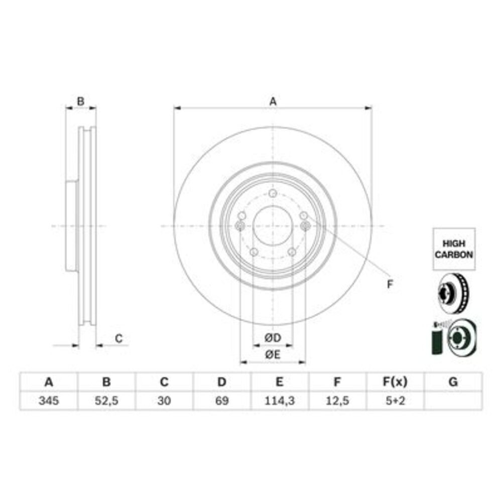 Image for Bosch Brake disc BD2870