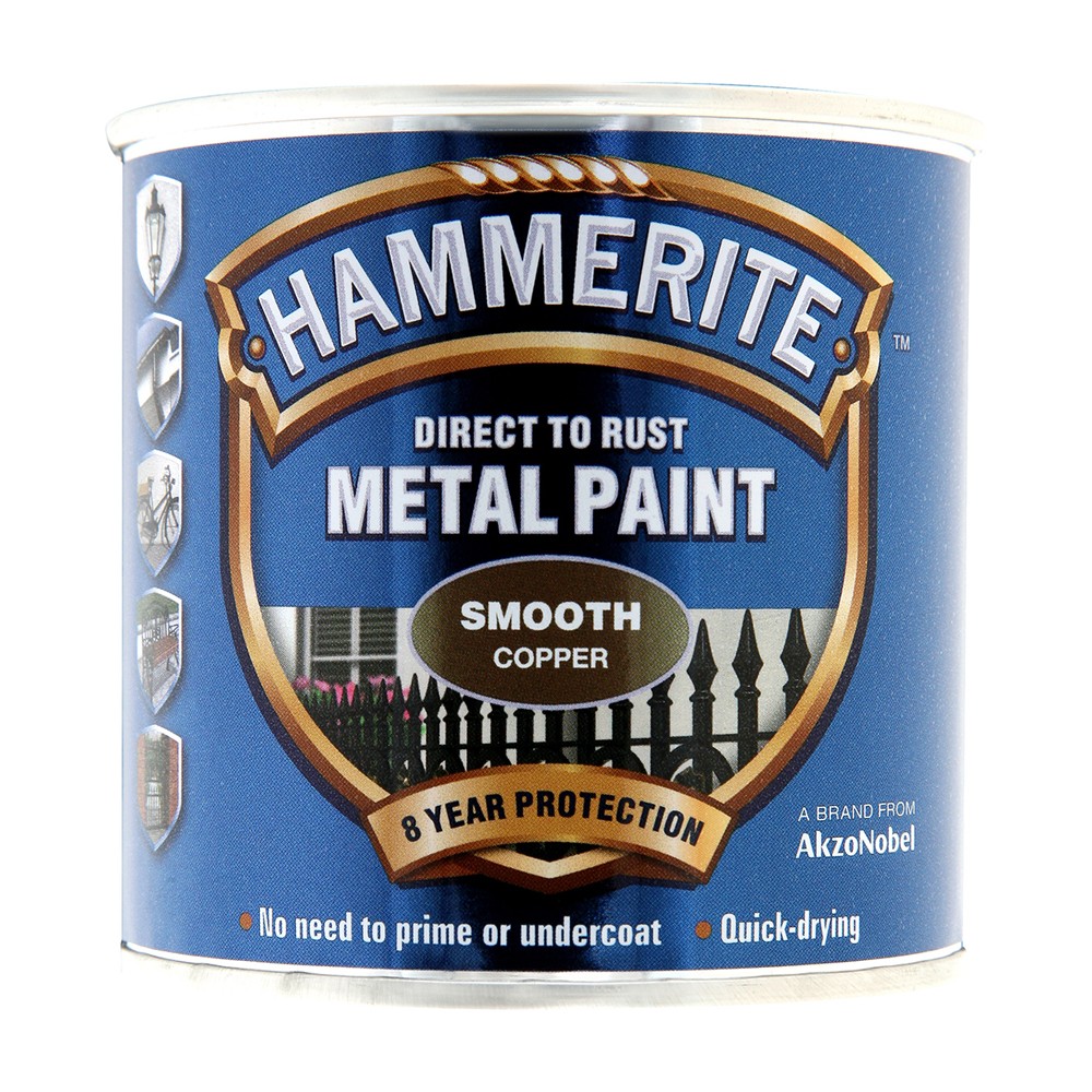 Image for Hammerite 818 Smooth Metal Paint Copper 250ml