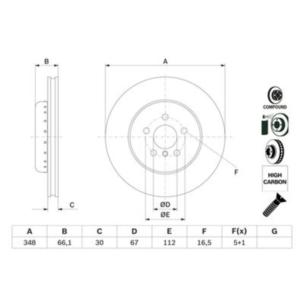 Image for Bosch Brake disc BD2802