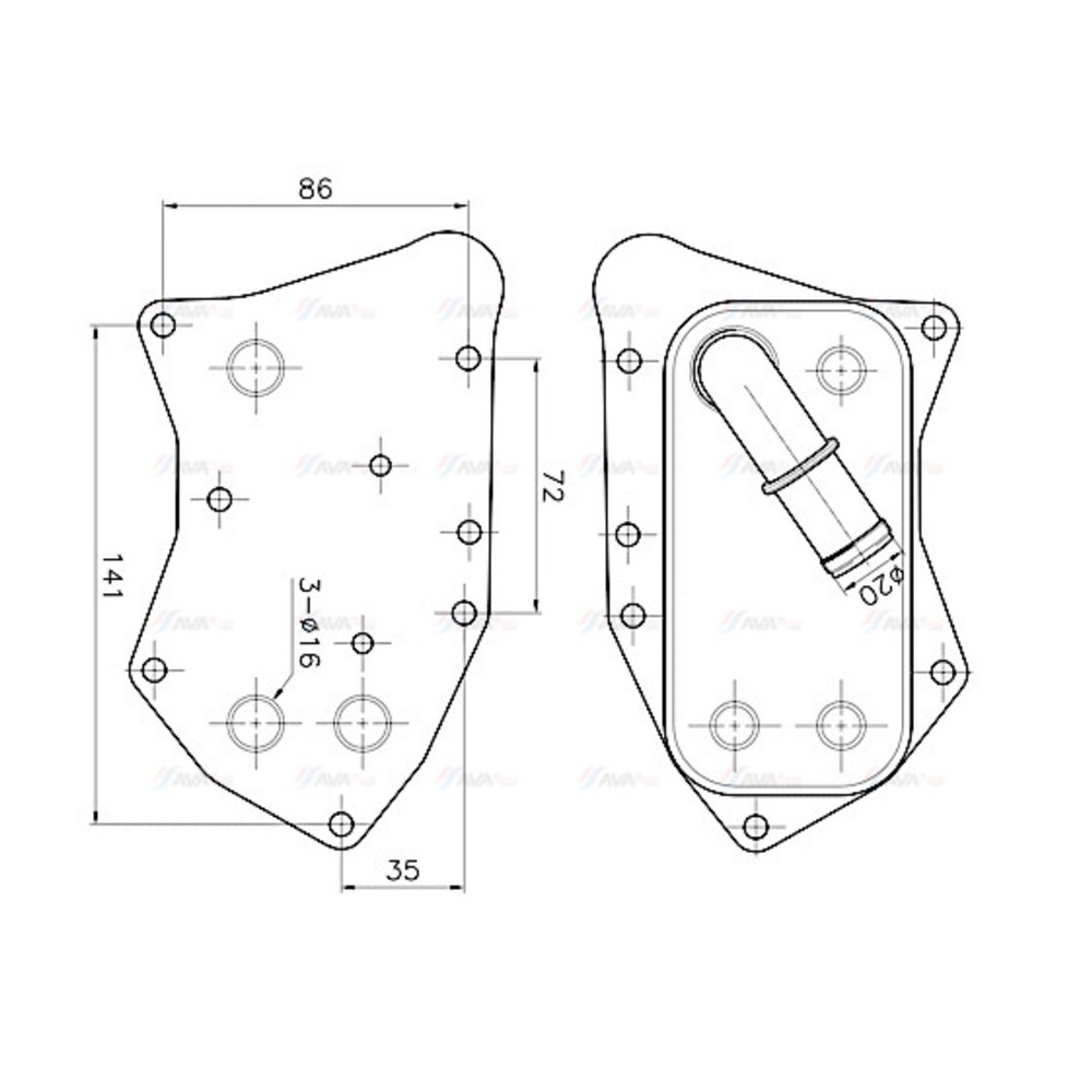 Image for AVA Cooling - Oil Cooler