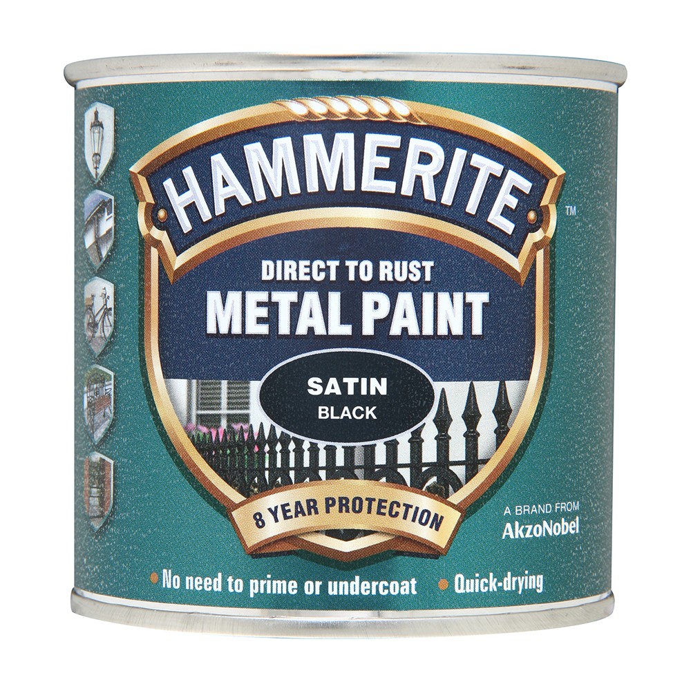 Image for Hammerite Smo Satin Blk 250ml