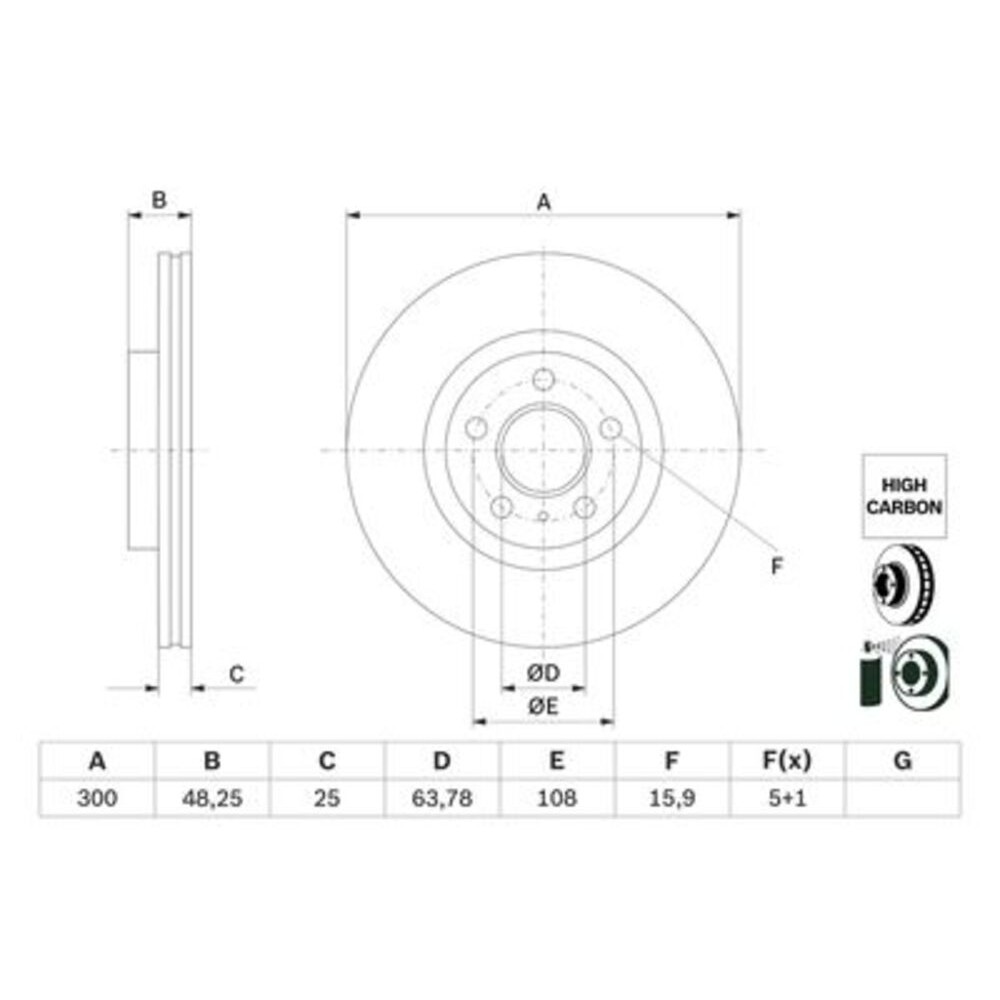 Image for Bosch Brake disc BD2912