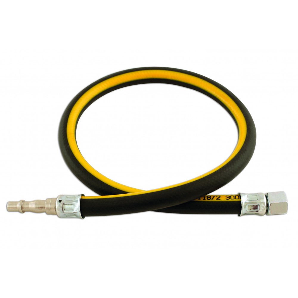 Image for Connect 33041 1/4in. ID Air Line Whip Hose C/w Fittings 0.6m