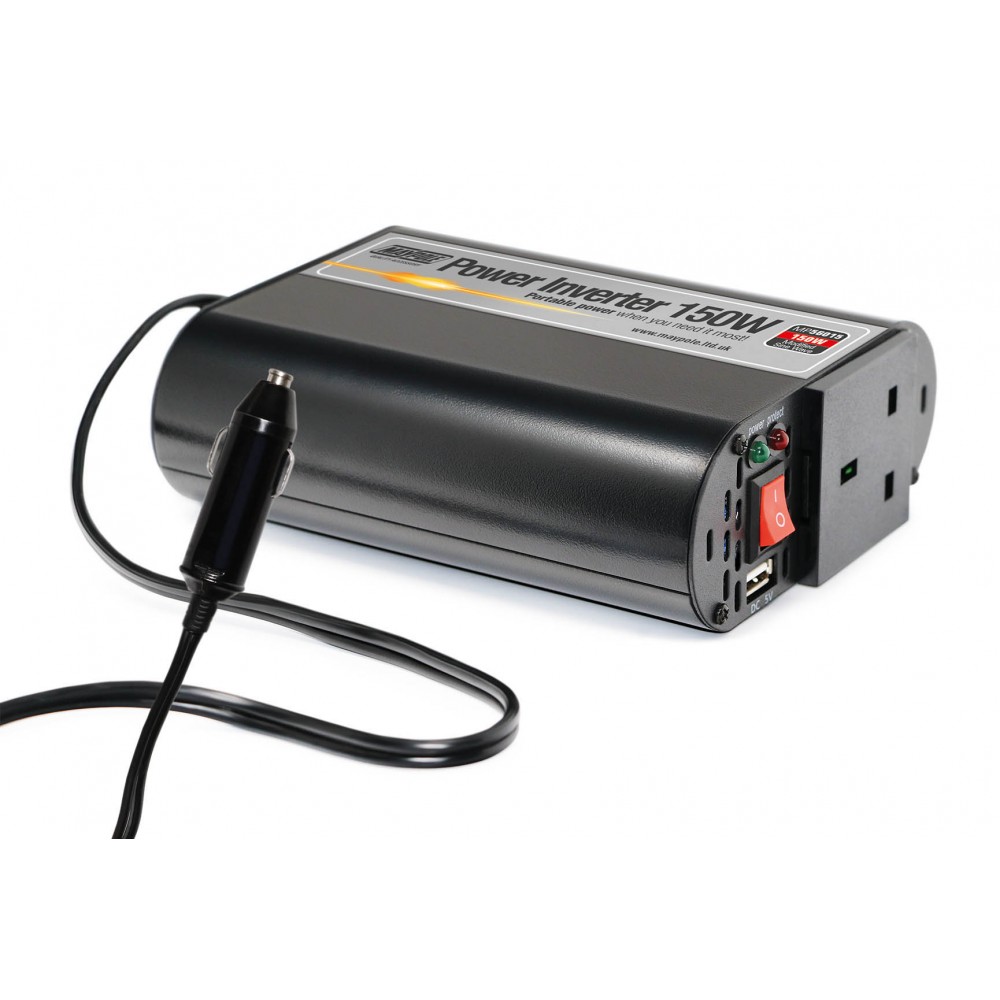 Image for Maypole MP56015 150W 12V/230V Power Inverter with USB