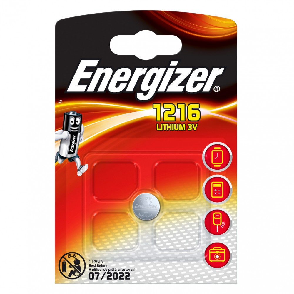 Image for Energizer E300843600 Lithium CR1216 Cell Battery Pack 1