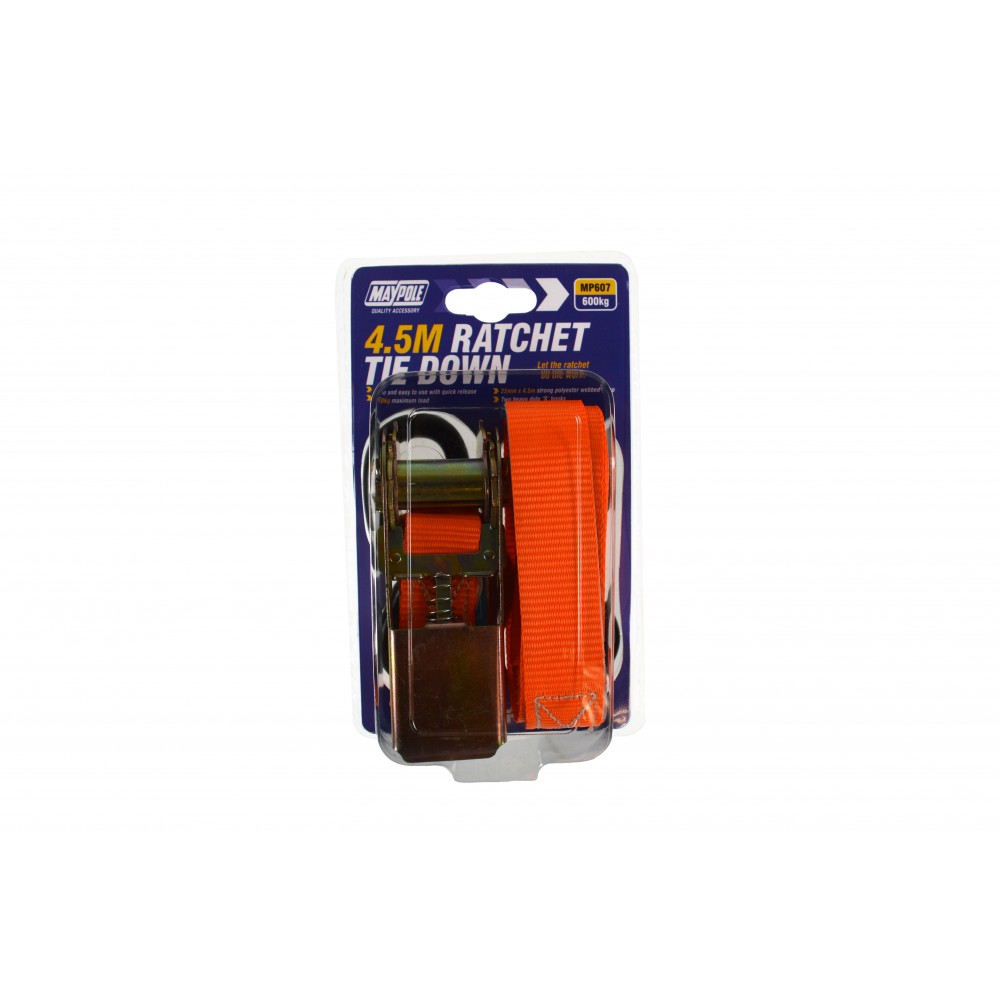 Image for Maypole MP607 4.5m Ratchet Strap Plus Hooks