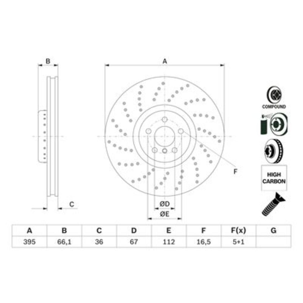 Image for Bosch Brake disc BD2809