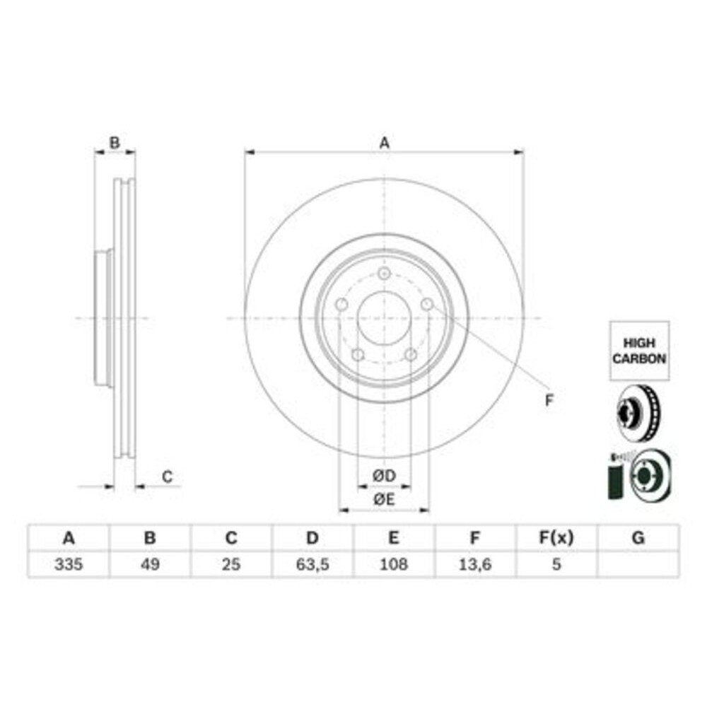 Image for Bosch Brake disc BD2825