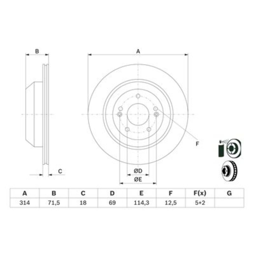 Image for Bosch Brake disc BD2788