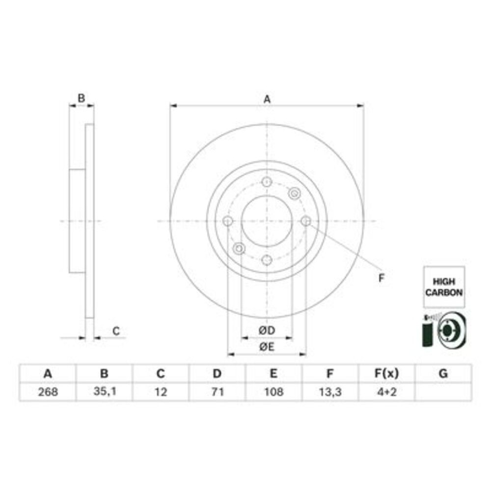 Image for Bosch Brake disc