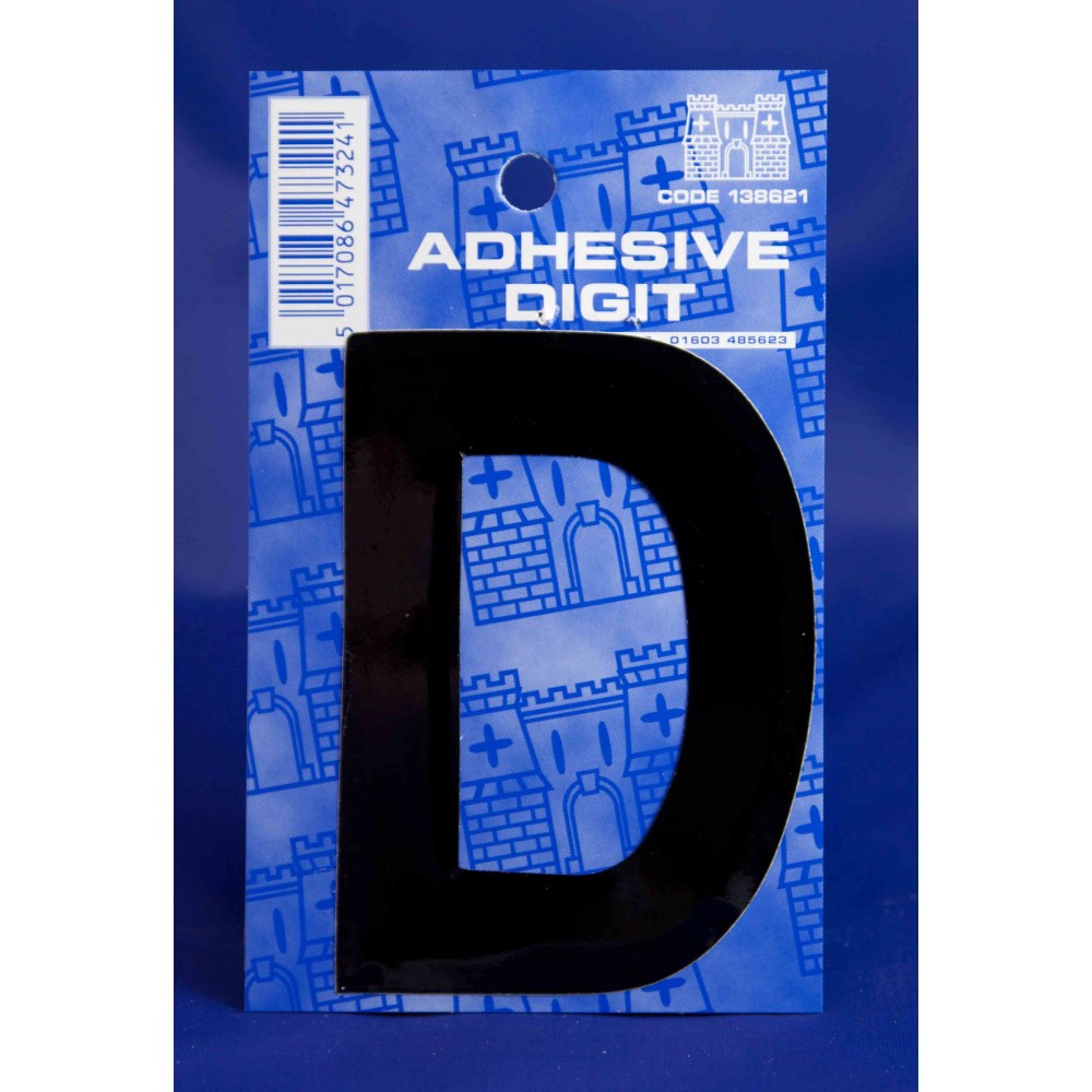 Image for Castle BD D Self Adhesive Digits Blk 3inc
