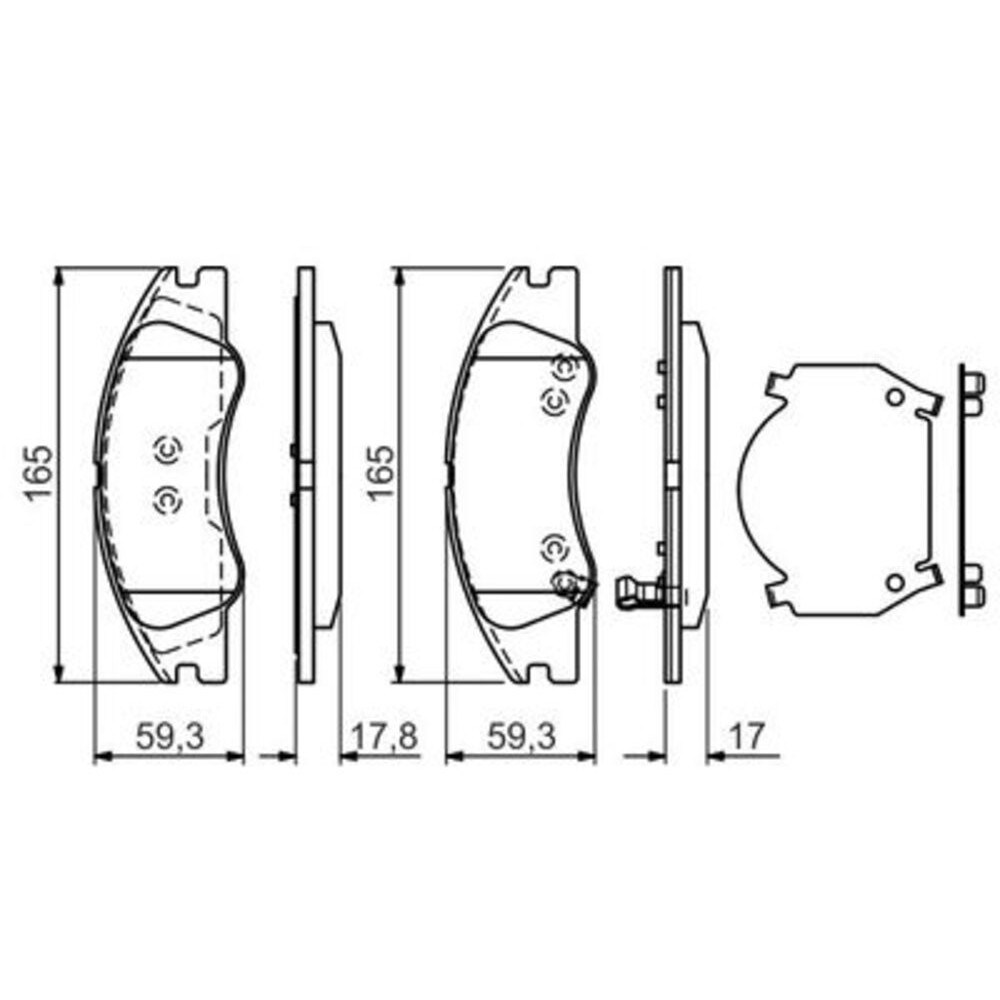 Image for Bosch Brake lining BP1498