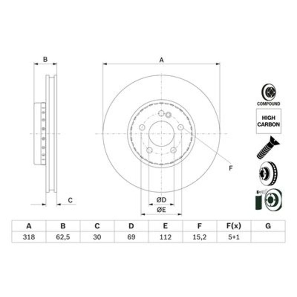 Image for Bosch Brake disc BD2999