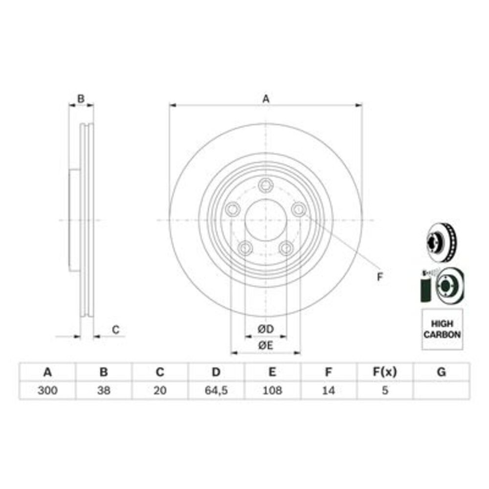 Image for Bosch Brake disc BD2812