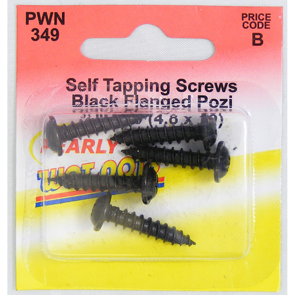 Image for Pearl Flanged S/T Screw Blk 19x4.8mm