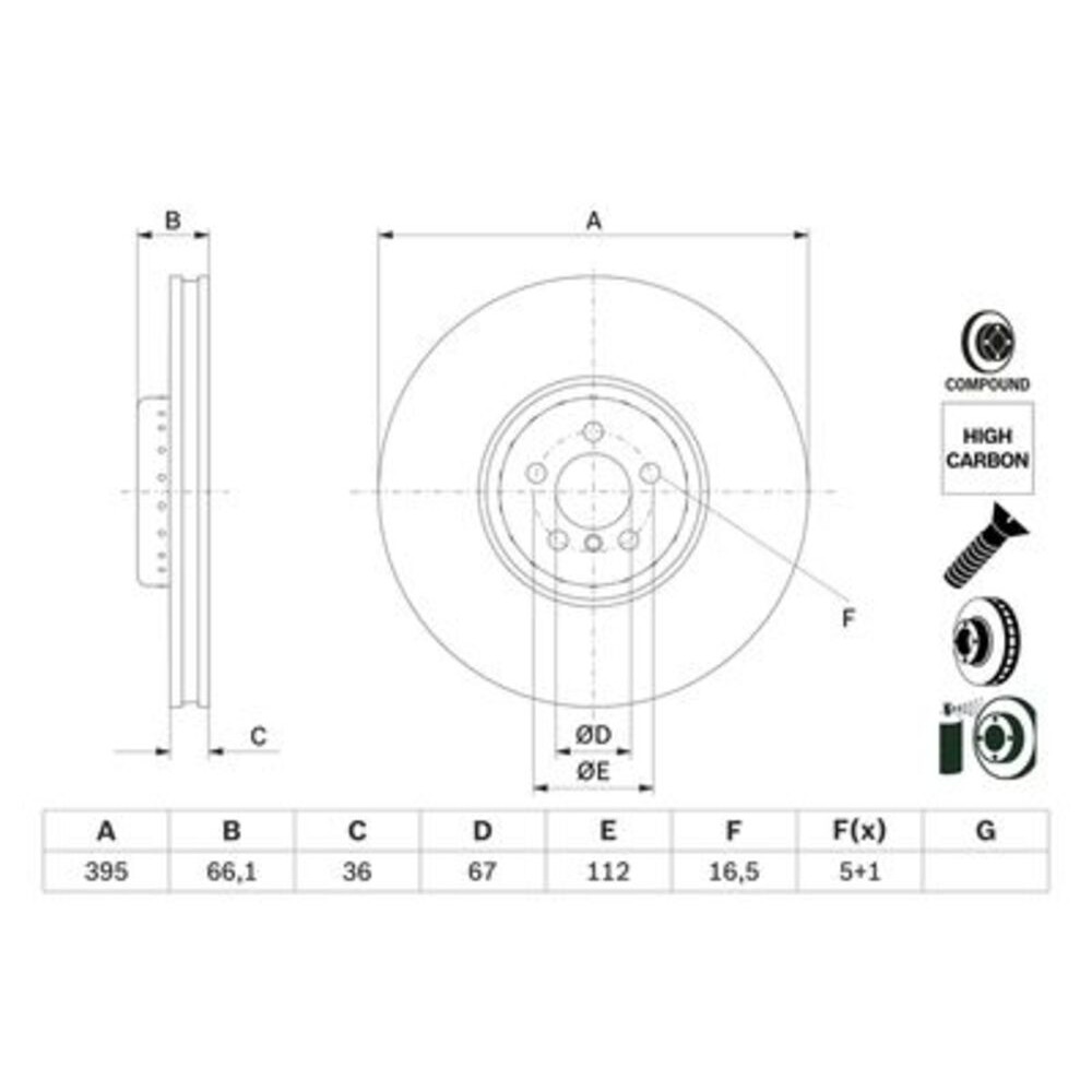 Image for Bosch Brake disc BD2956