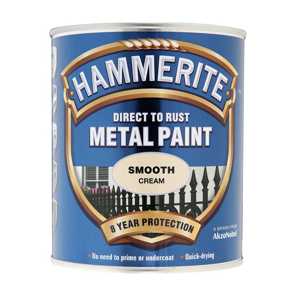 Image for Hammerite 822 Metal Paint Smooth Cream 750ml