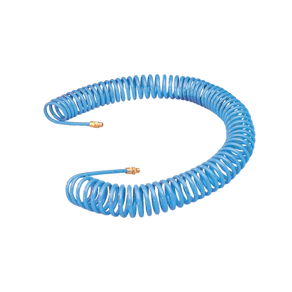 Image for SIP 07566 3/8'' 50ft Coiled Air Hose (w/ Swivel Fittings)