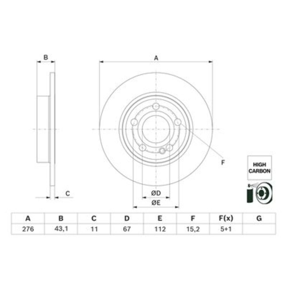 Image for Bosch Brake disc