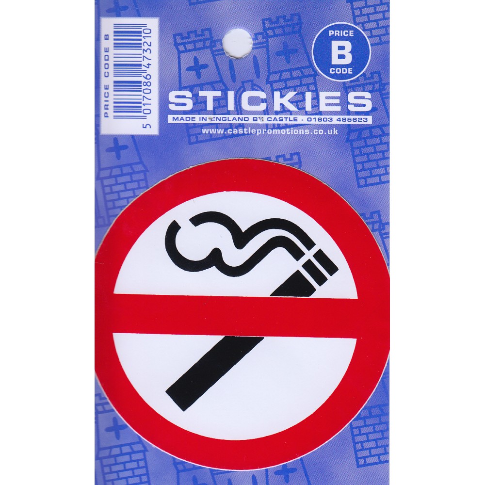 Image for Castle V37 No Smoking B Code Stickers