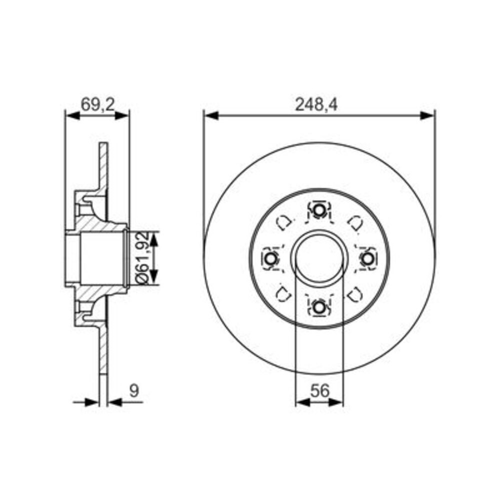 Image for Bosch Brake disc BD1970