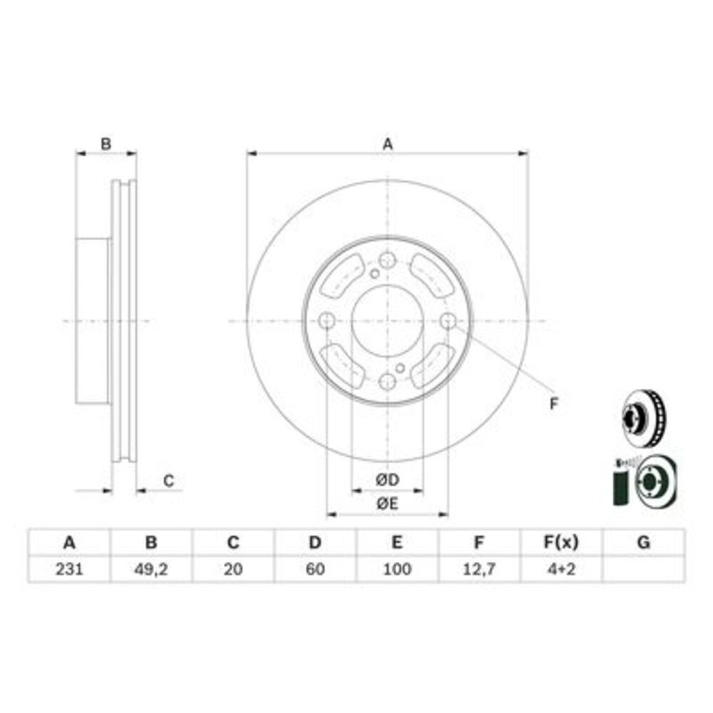 Image for Bosch Brake disc BD2935