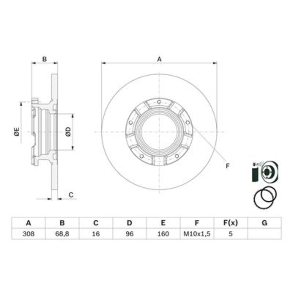 Image for Bosch Brake disc BD2807