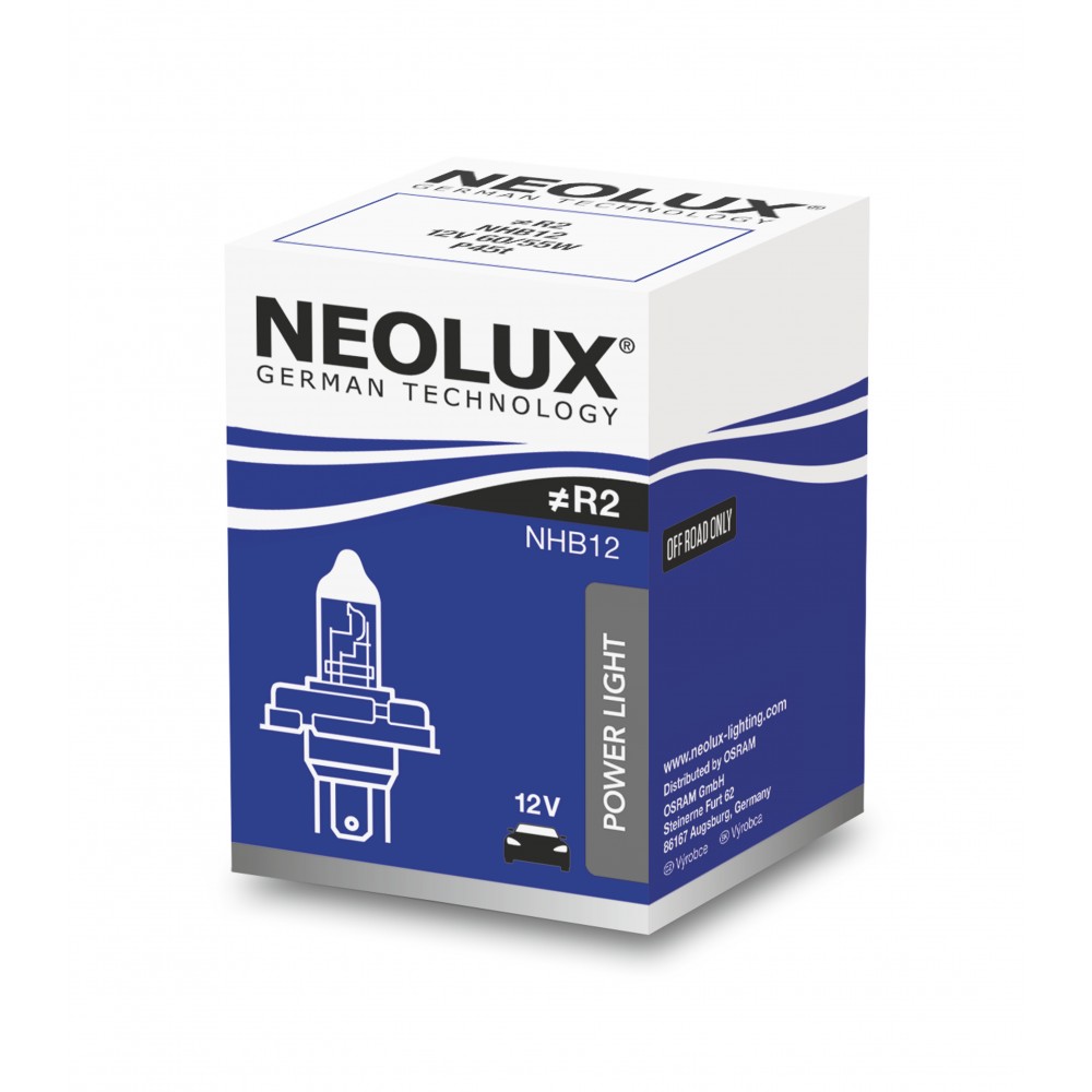 Image for Neolux NHB12 12v 60/55w P45t (012/HB12) Single box