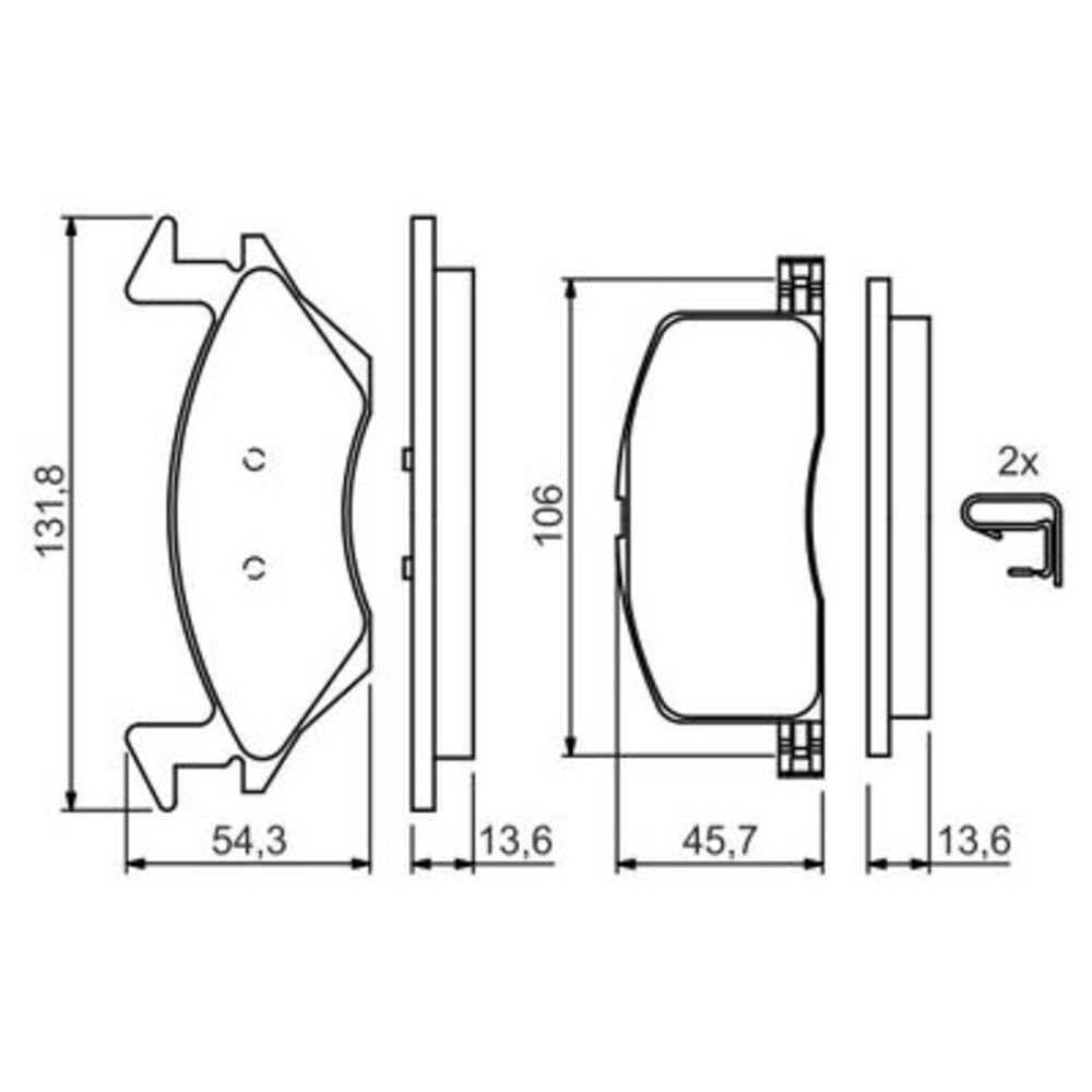 Image for Bosch Brake lining BP127