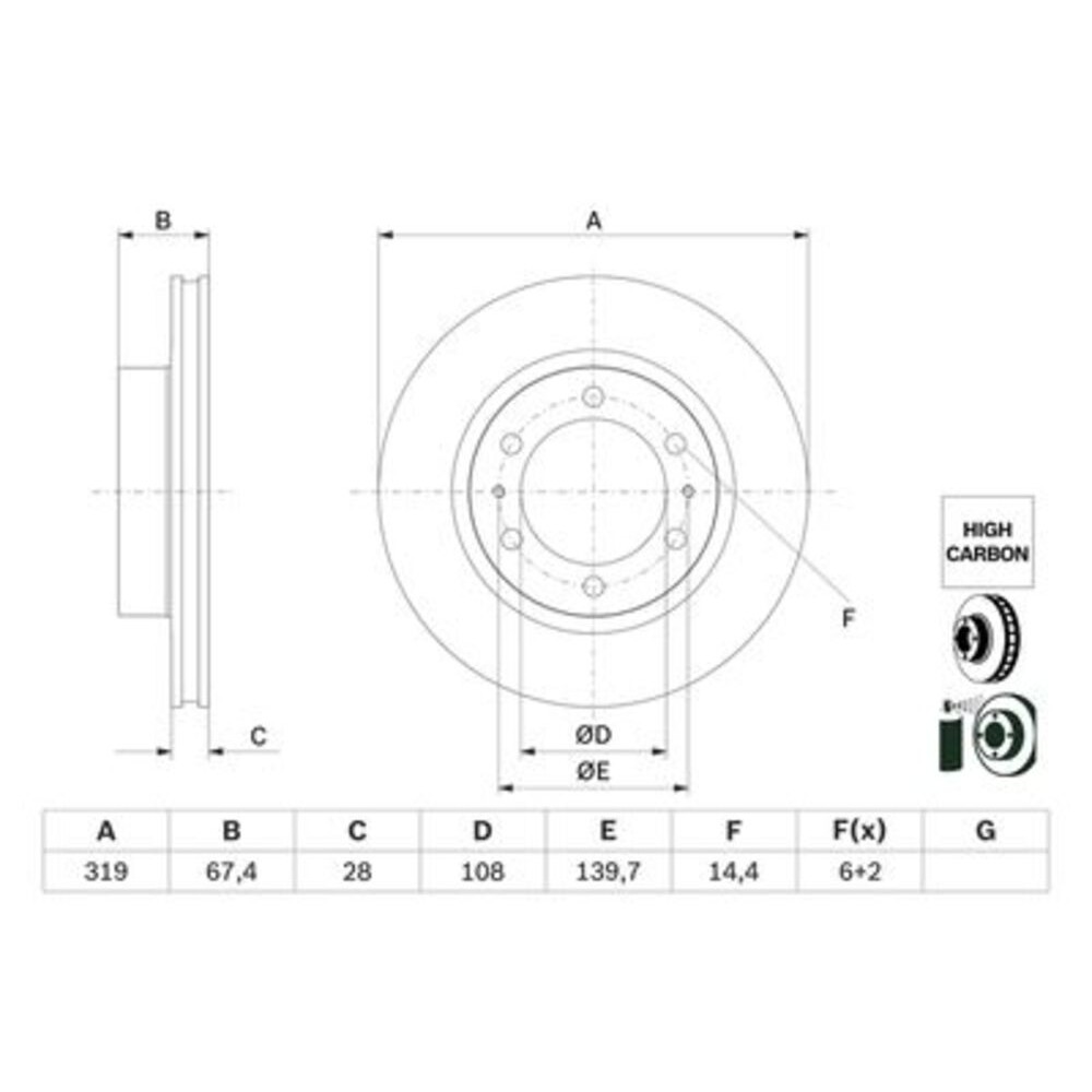 Image for Bosch Brake disc BD2863