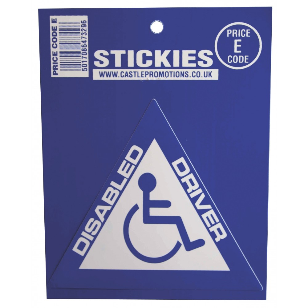 Image for Castle V295 Disabled Driver Triangle E Code Sticke