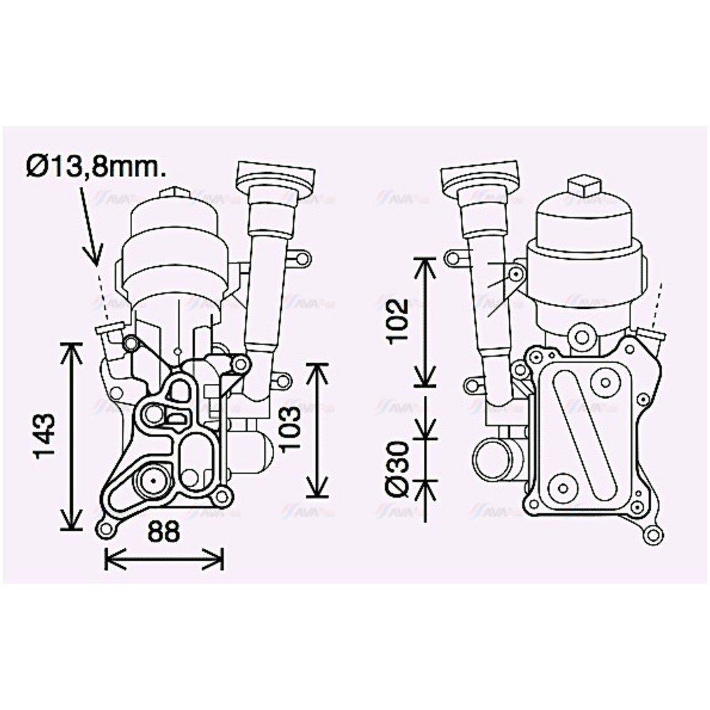 Image for AVA Cooling - Oil Cooler