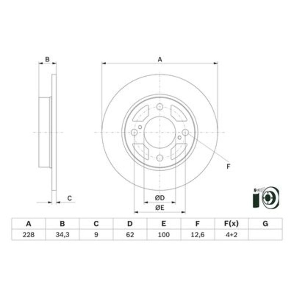 Image for Bosch Brake disc BD2783