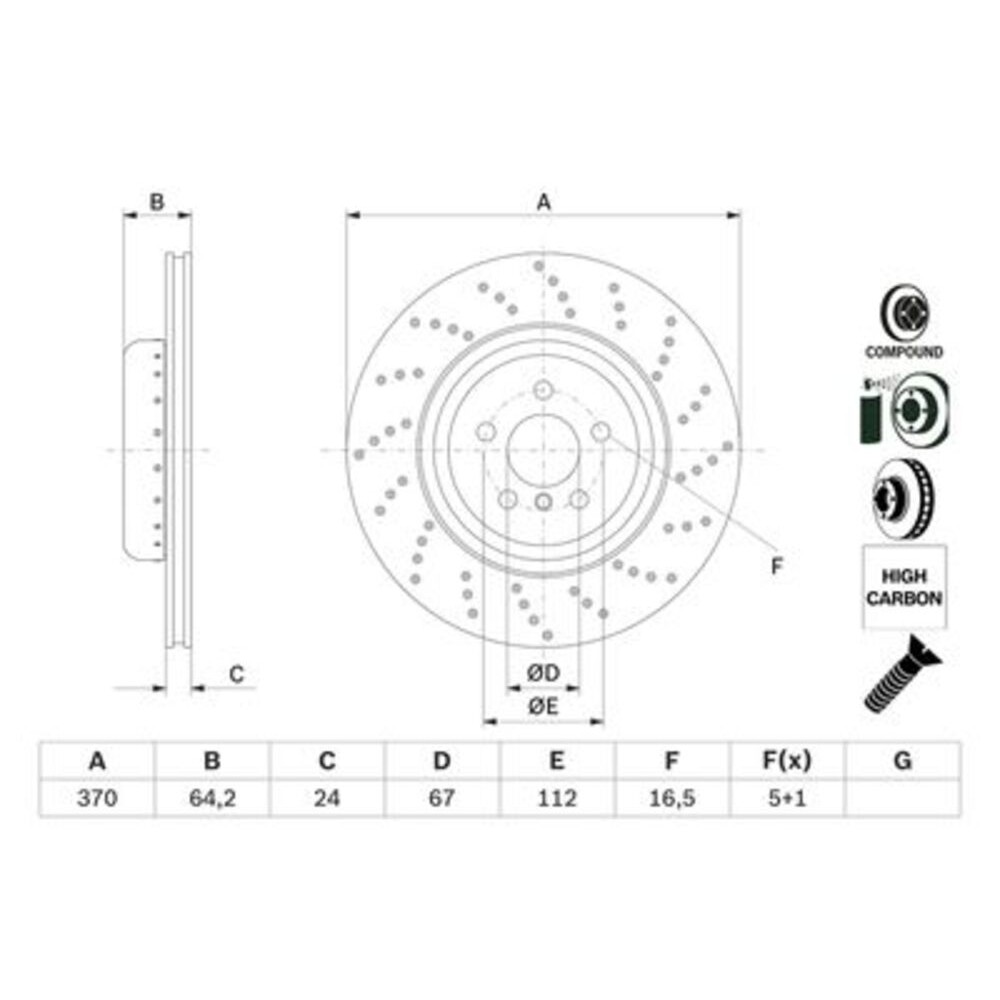 Image for Bosch Brake disc BD2857