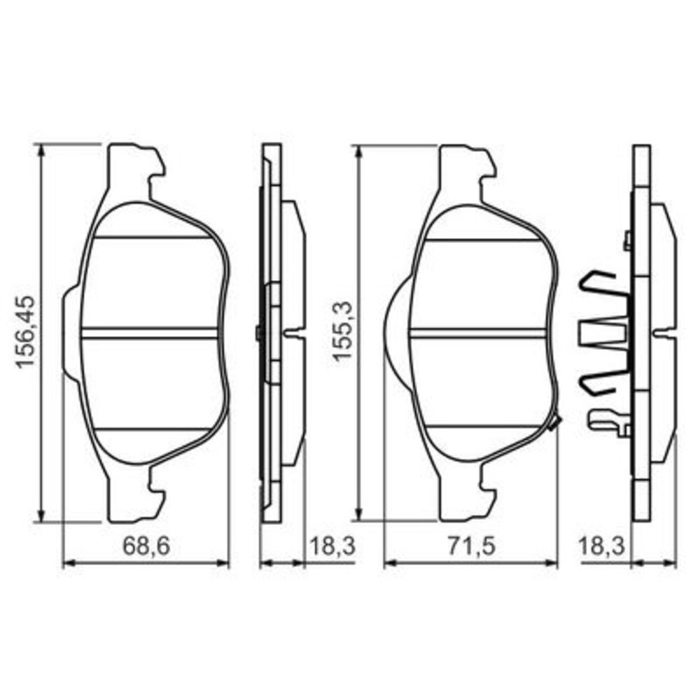 Image for Bosch Brake lining BP1406