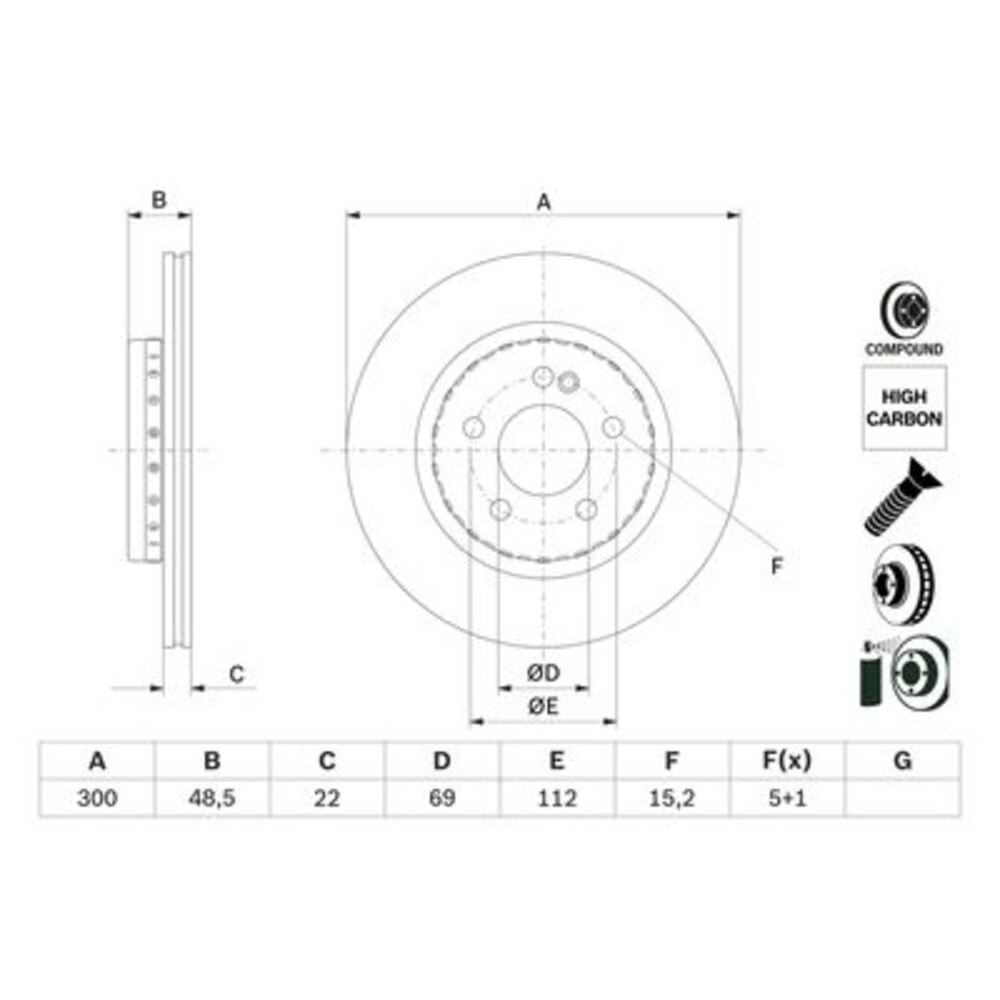 Image for Bosch Brake disc BD3002