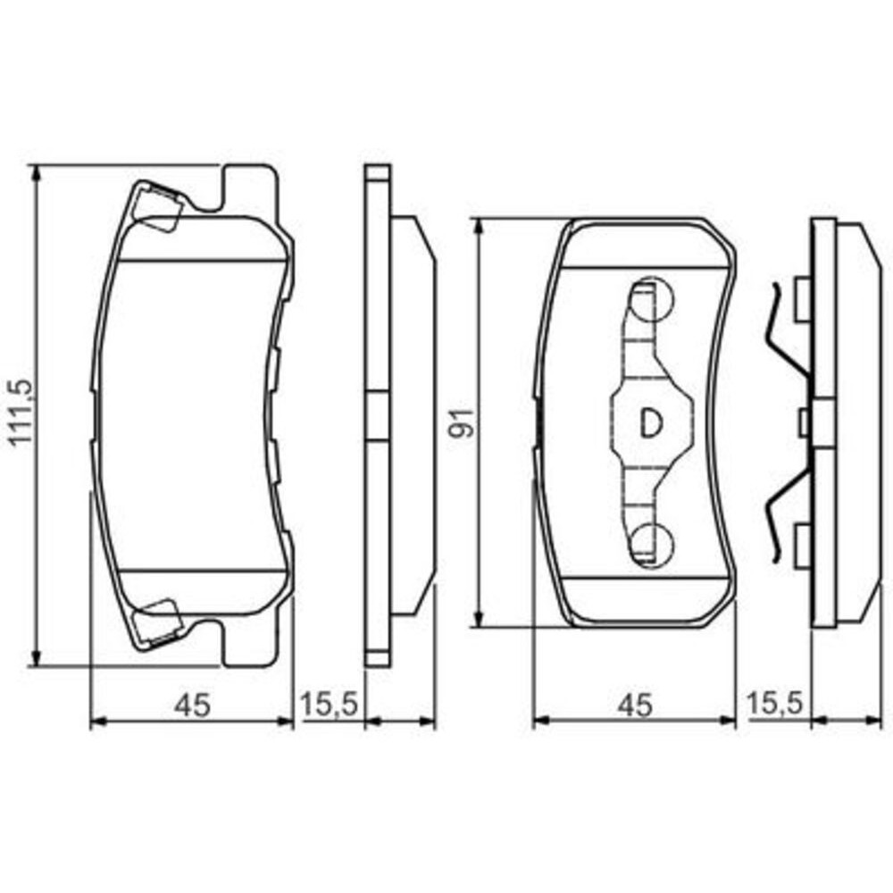 Image for Bosch Brake lining BP2165