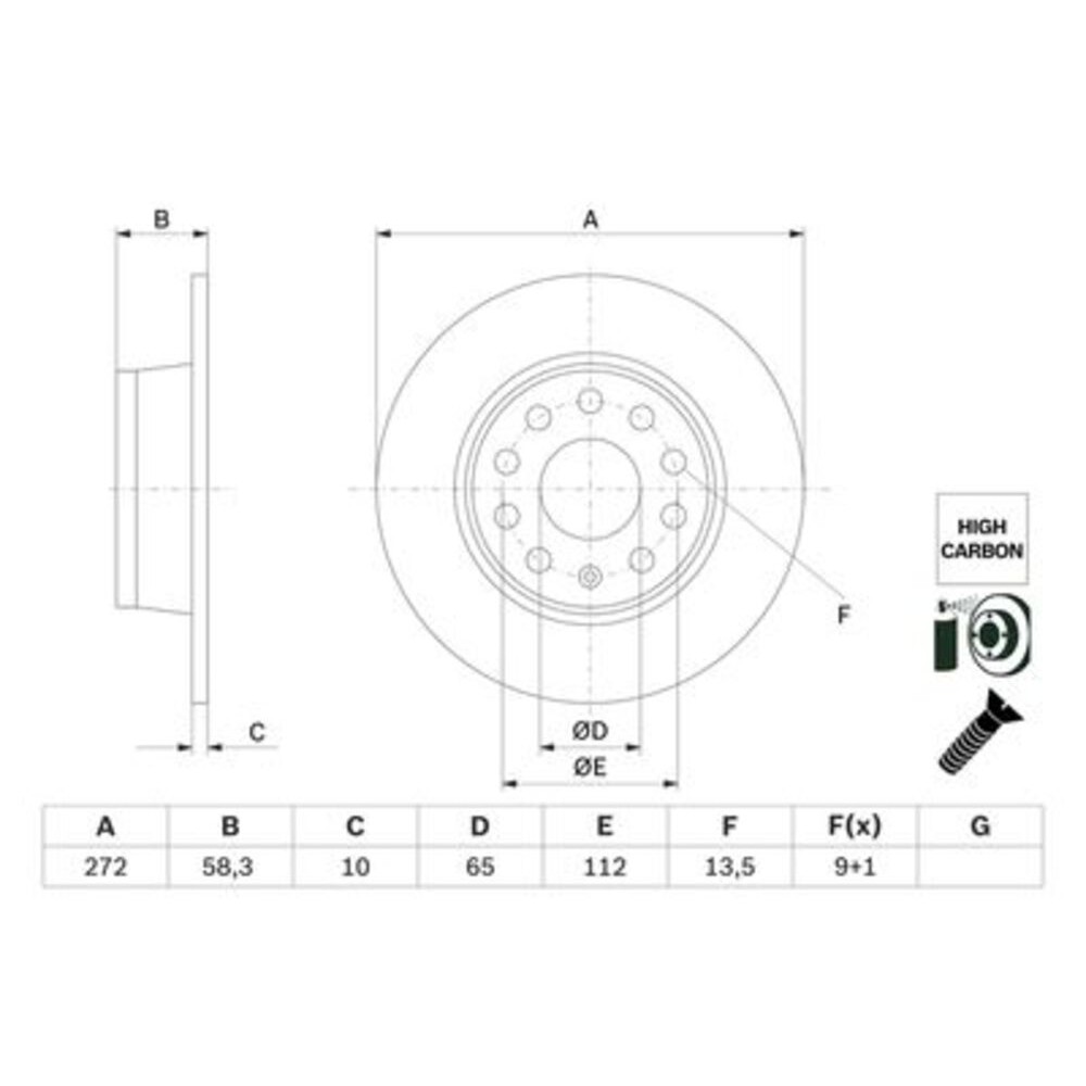 Image for Bosch Brake disc BD2768