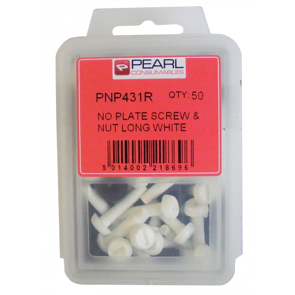 Image for Pearl PNP431R No Plate Screw & Nut Long White