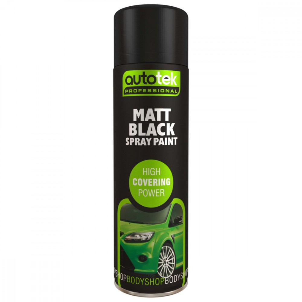 Image for Autotek Matt Black Spray Paint 500ml