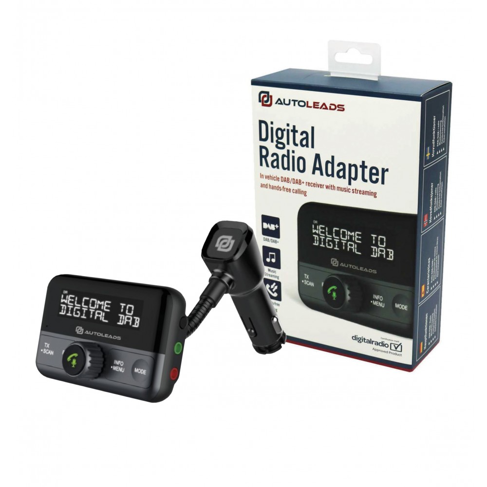 Image for Autoleads ADI-300 DAB Adaptor, Plug in incl Antenna, Bluetooth Handsfree & Music Streaming