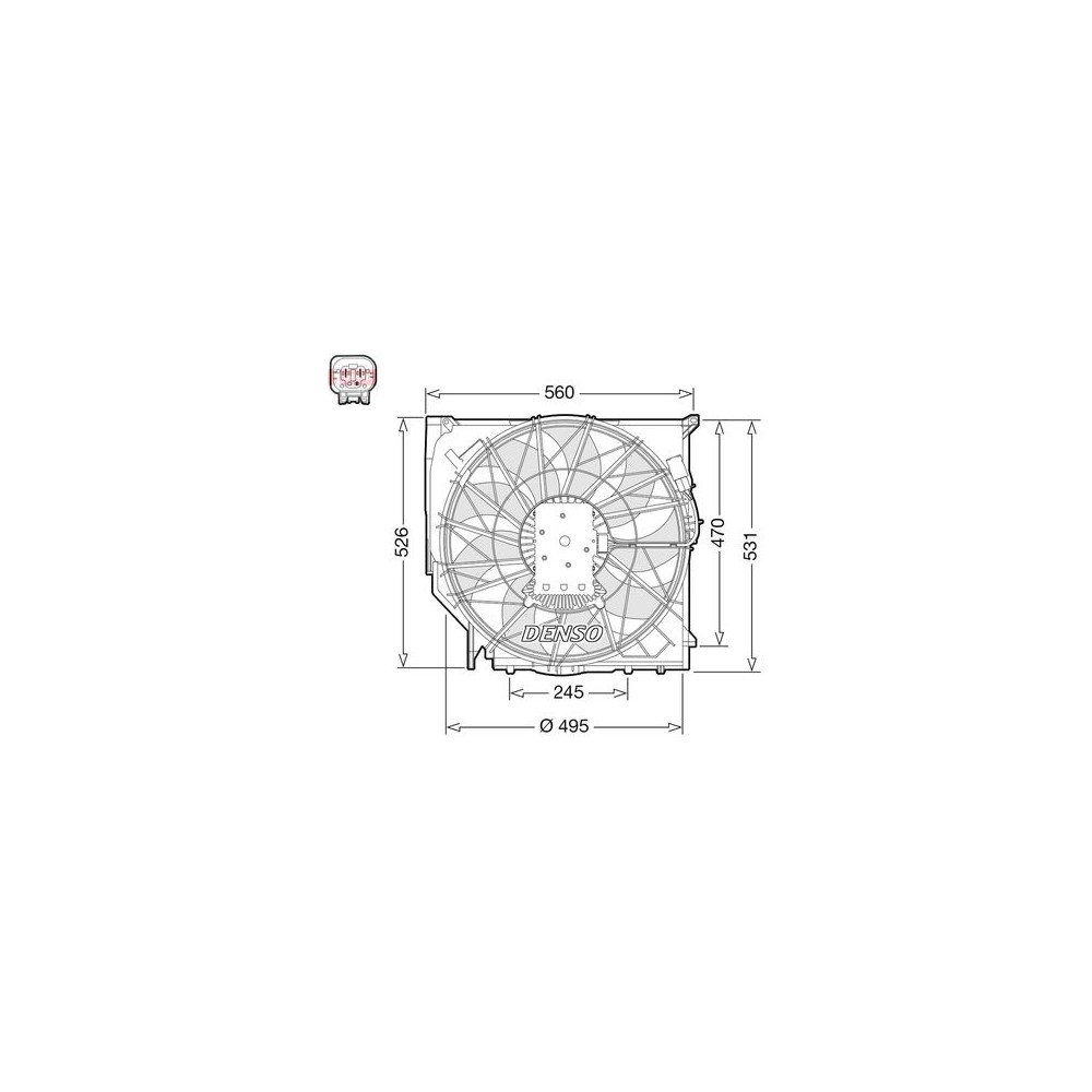 Image for Denso Cooling Fan DER05008