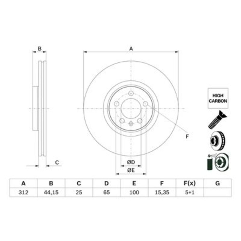 Image for Bosch Brake disc BD2974