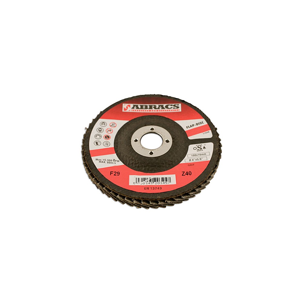 Image for Abracs Zirconium Flap Discs 115mm x P80 Pack 5