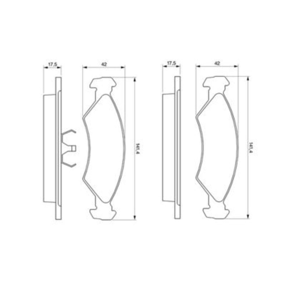 Image for Bosch Brake lining BP727