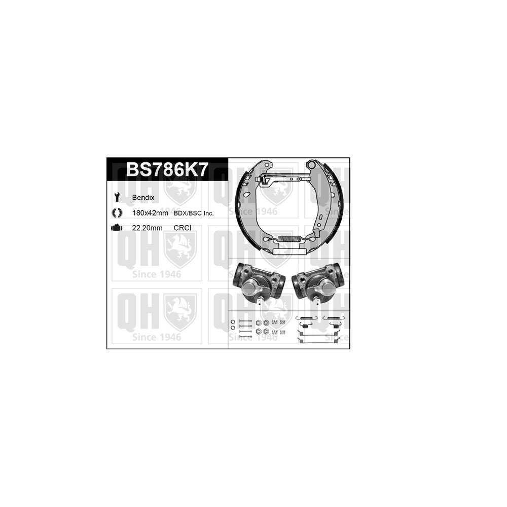 Image for QH BS786K7 Brake Shoe Kit