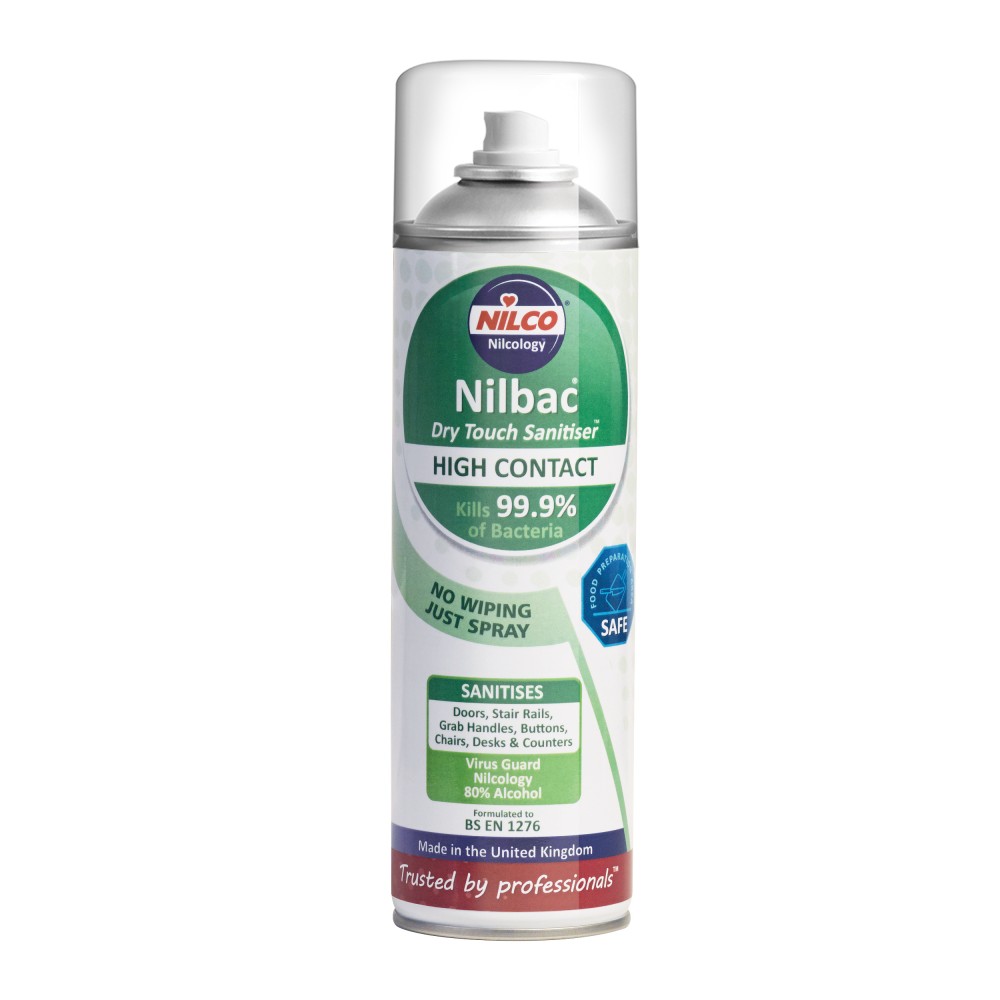 Image for Nilco SVTN500DTS Nilbac â€˜Dry Touchâ€™ High Contact Sanitiser - 500ml Aerosol