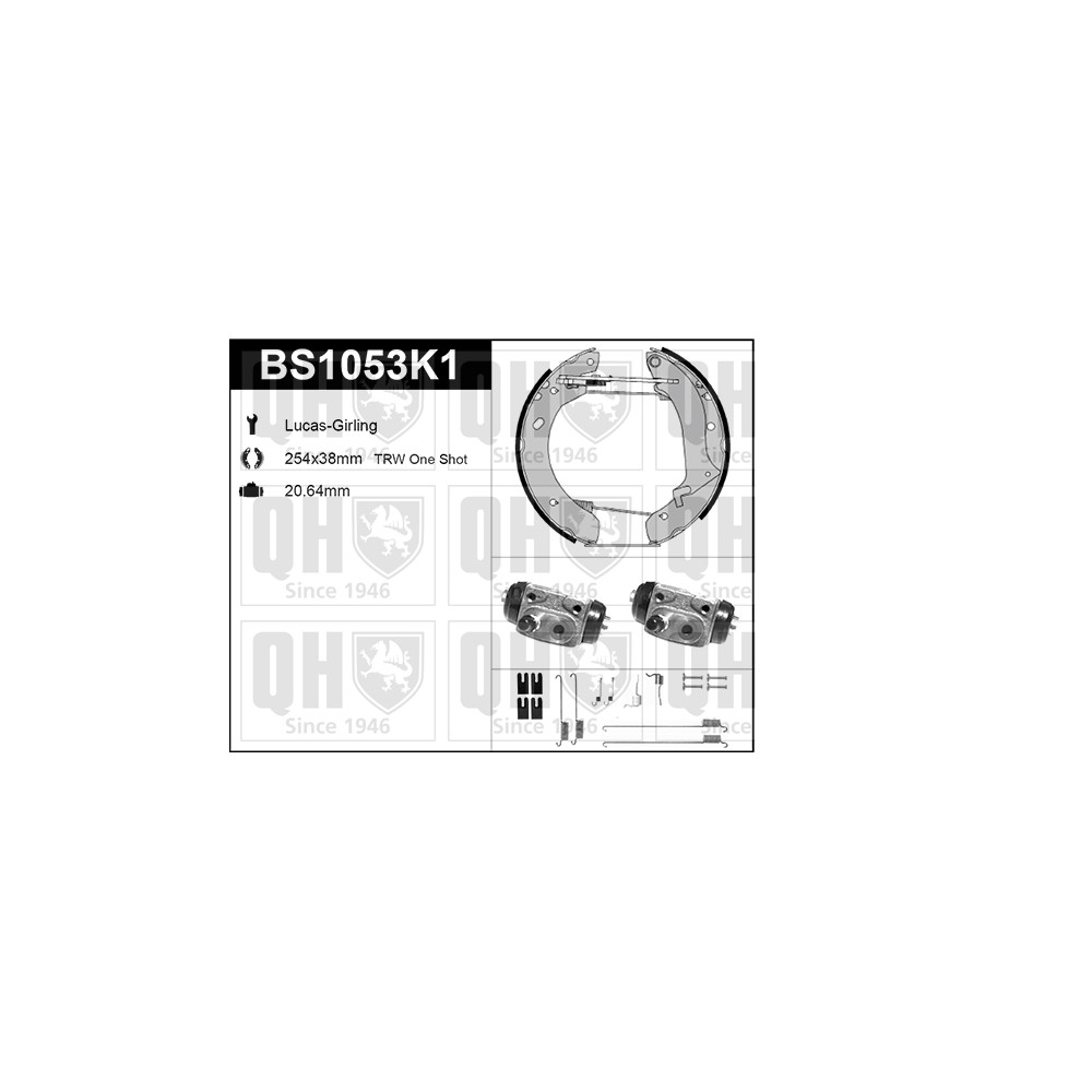 Image for QH BS1053K1 Brake Shoe Kit